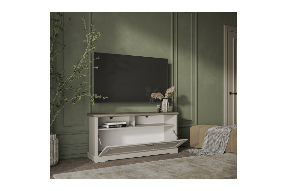 TOSCANA NEW, Тумба RTV 1D2N. Цвет ПЕРСИДСКИЙ ЖЕМЧУГ/КАНЬОН