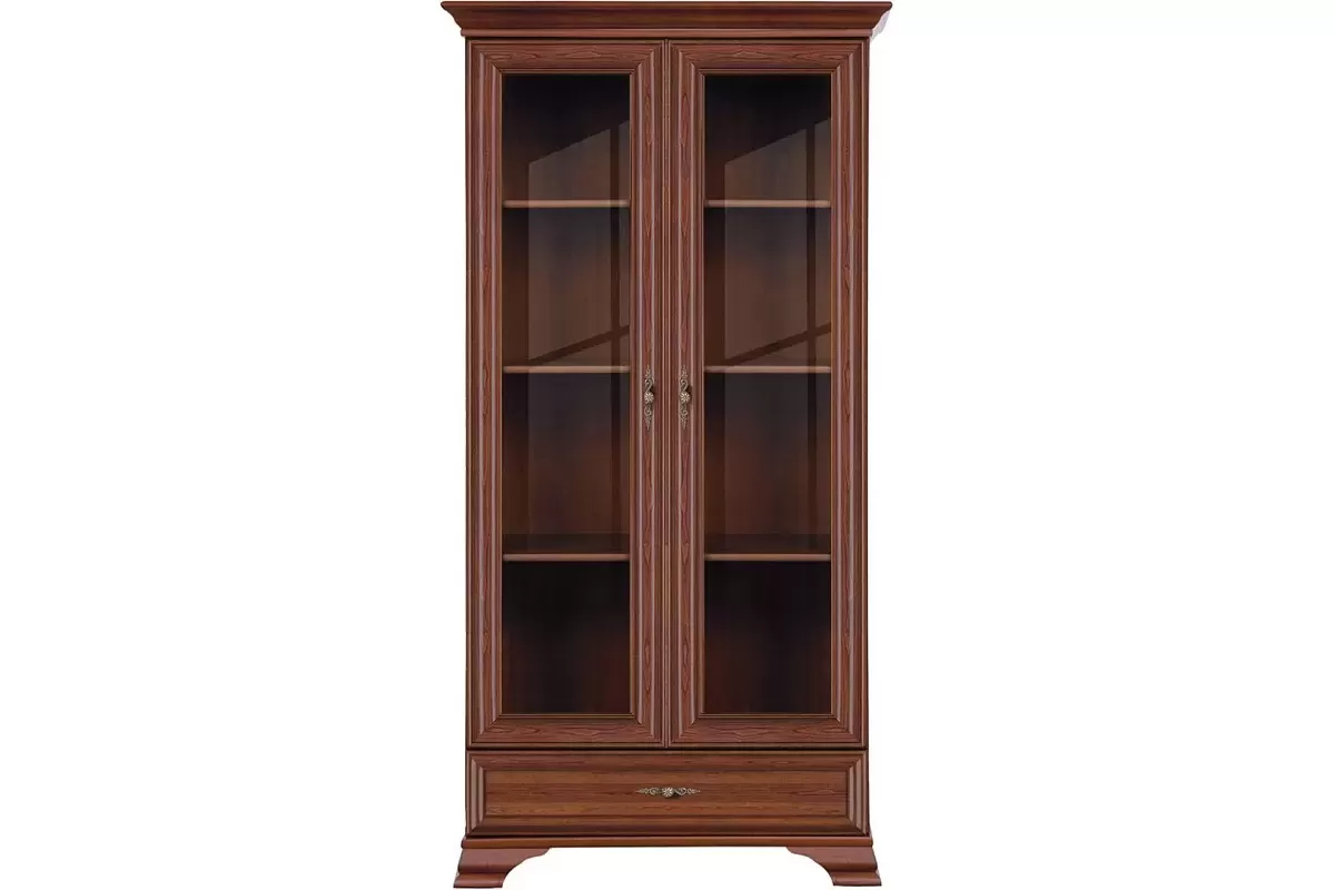 Шкаф с витриной Кентаки REG2W1S каштан