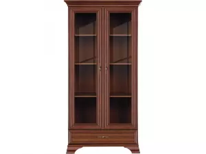 Шкаф с витриной Кентаки REG2W1S каштан