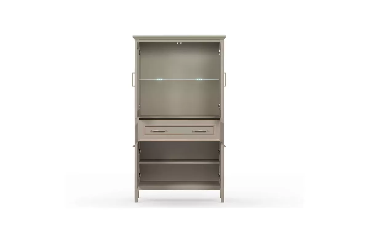Шкаф-витрина Классик REG2W2D1S/170 с подсветкой Шкаф-витрина Классик REG2W2D1S/170 с подсветкой