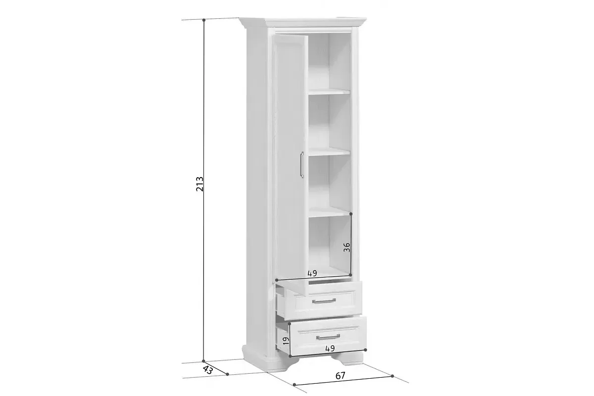 Шкаф Стилиус REG1D2S (Лиственница сибирская)