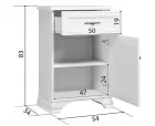 Тумба Кентаки KOM1D1S/P белый Тумба Кентаки KOM1D1S/P белый