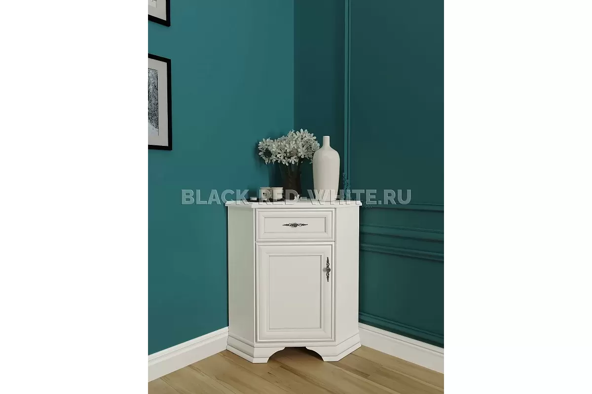 Тумба Кентаки KOMN1D1S/L угловая белый