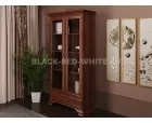 Шкаф с витриной Кентаки REG2W1S каштан