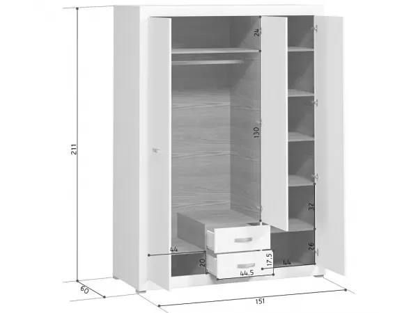 Шкаф Мальта SZF3D2S