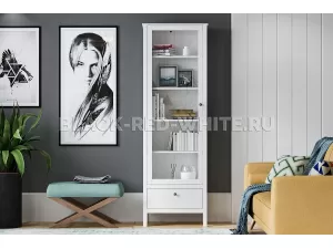 Шкаф-витрина Ева (Хельга) REG1W1S/65 белый
