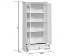 Шкаф с витриной Кентаки REG2W1S белый