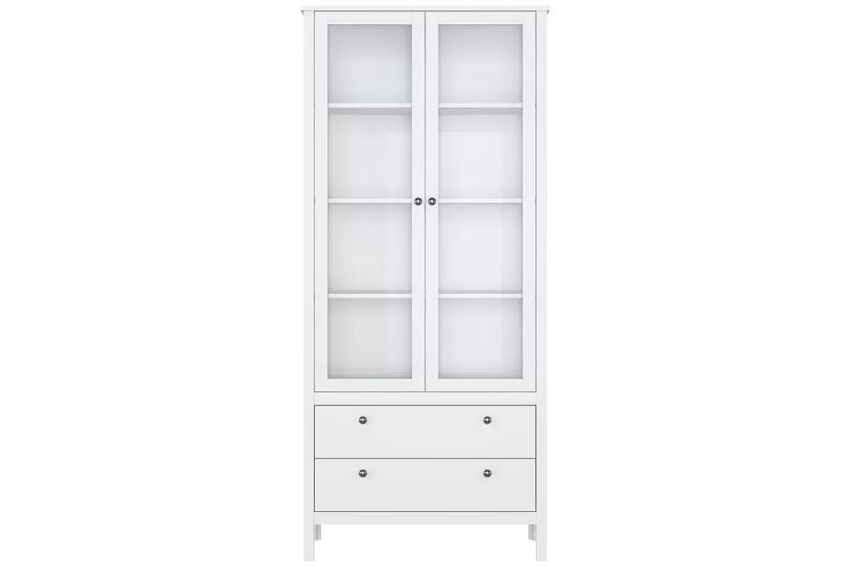 Шкаф-витрина Ева (Хельга) REG2W2S белый