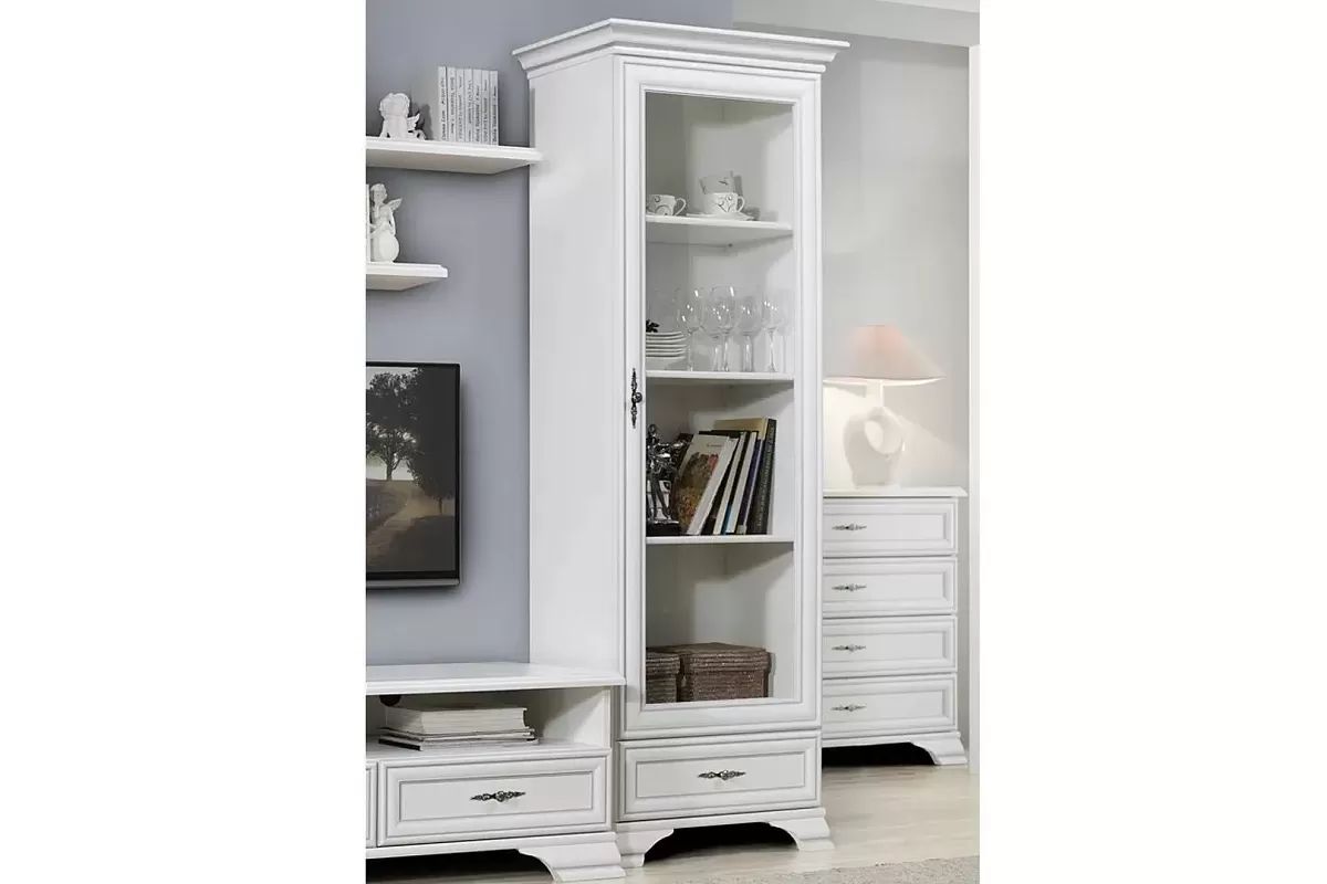 Шкаф-витрина Кентаки REG1W1S белый Шкаф-витрина Кентаки REG1W1S белый