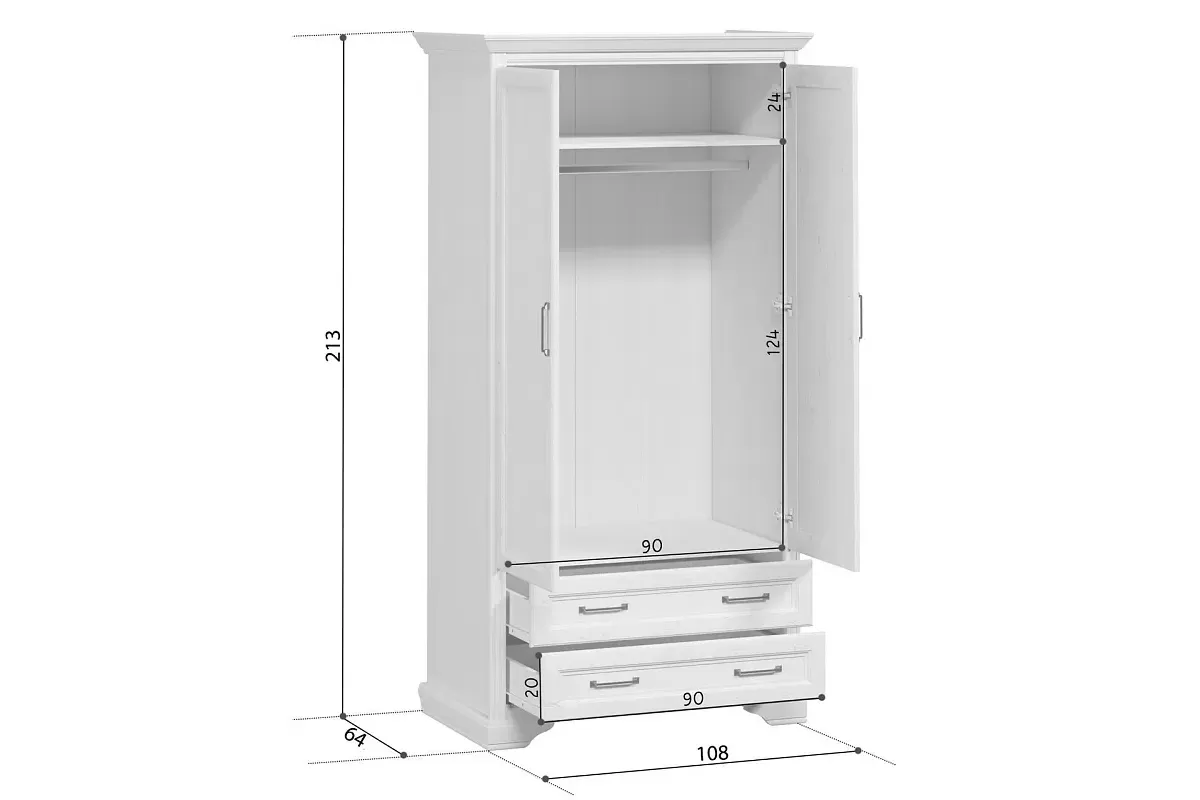 Шкаф Стилиус SZF2D2S (Лиственница сибирская) Шкаф Стилиус SZF2D2S (Лиственница сибирская)