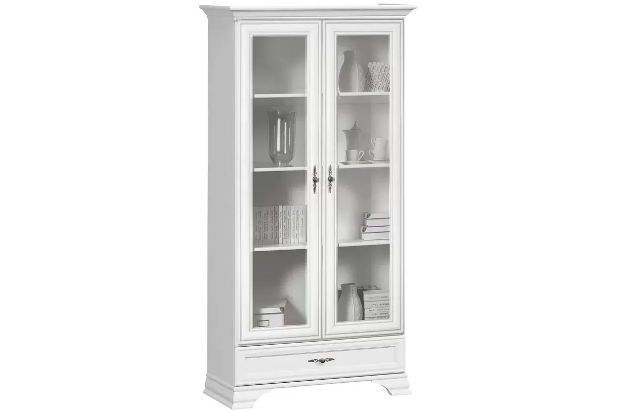 Шкаф с витриной Кентаки REG2W1S белый