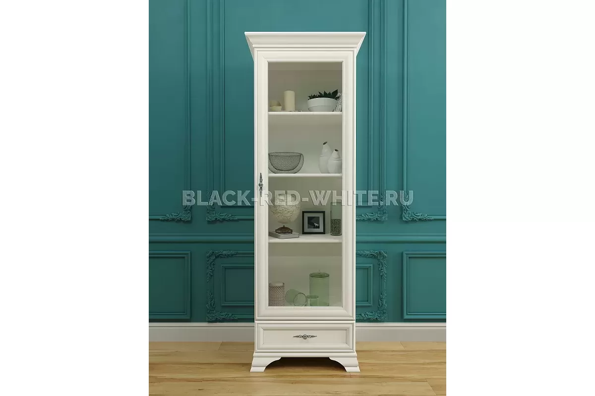 Шкаф-витрина Кентаки REG1W1S белый Шкаф-витрина Кентаки REG1W1S белый