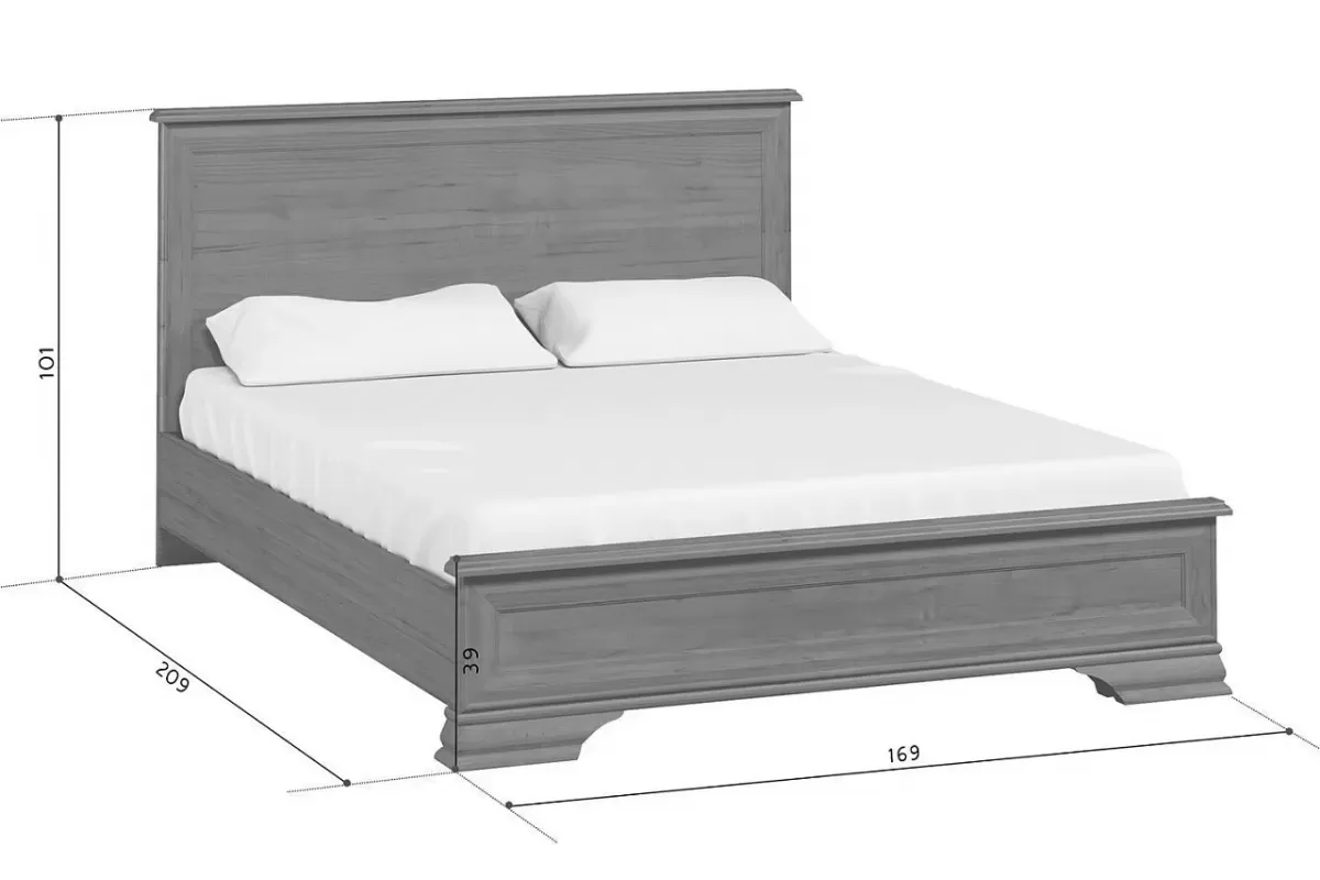 Кровать Кентаки LOZ/160x200 каштан