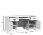 Стол письменный Кентаки BIU2D2S белый