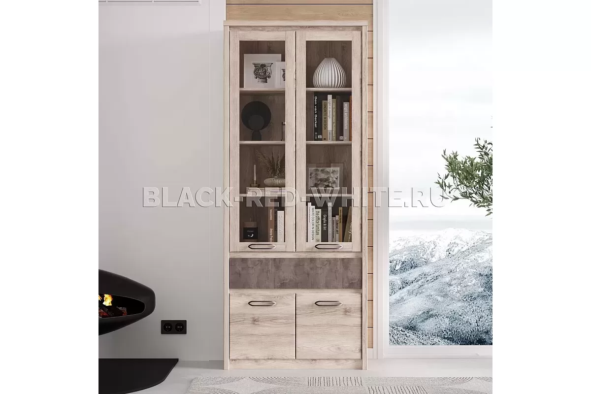 Шкаф с витриной Джаз 2V2D1S Шкаф с витриной Джаз 2V2D1S