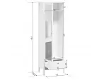 Шкаф Ева (Хельга) SZF1W1S/60 белый