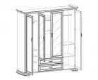 Шкаф 4-створчатый Монако 4D2S Z Шкаф 4-створчатый Монако 4D2S Z
