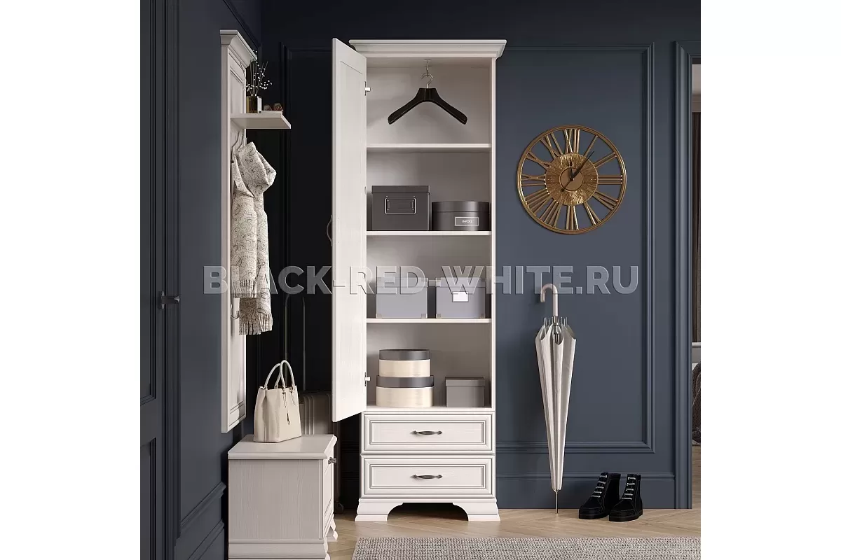 Шкаф 1-створчатый Тиффани 1Z2S вудлайн кремовый