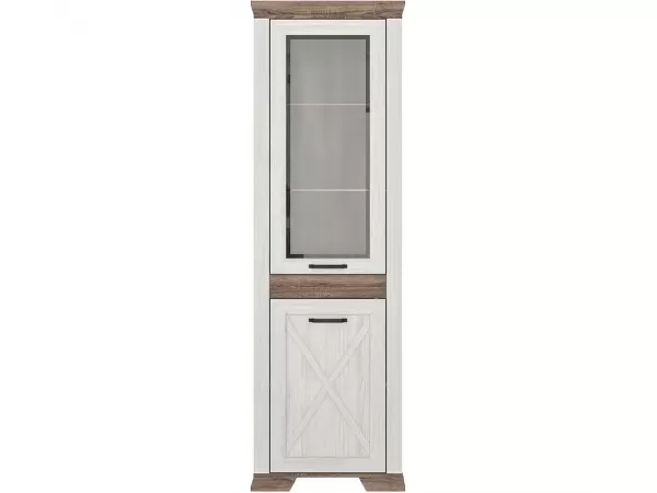 015 Марсель шкаф REG1W1DL, Ясень снежный/Дуб сонома темный