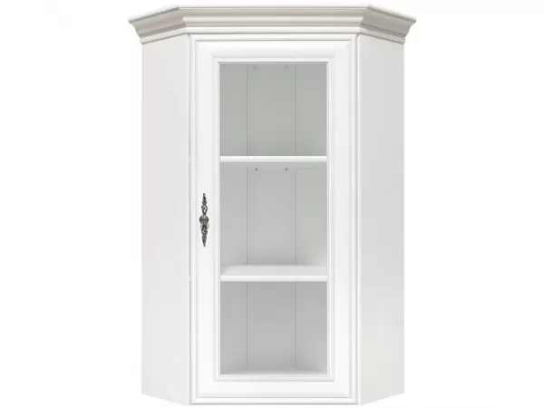 Шкаф верхний с витриной Кентаки NADN1W белый