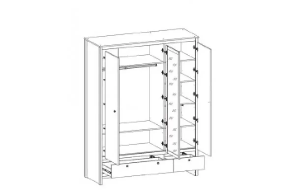 Шкаф Лофт SZF3D2S Шкаф Лофт SZF3D2S