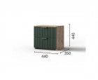 Тумба Герта 2-я КМК 0979.20 дуб канзас/зеленый матовый Тумба Герта 2-я КМК 0979.20 дуб канзас/зеленый матовый